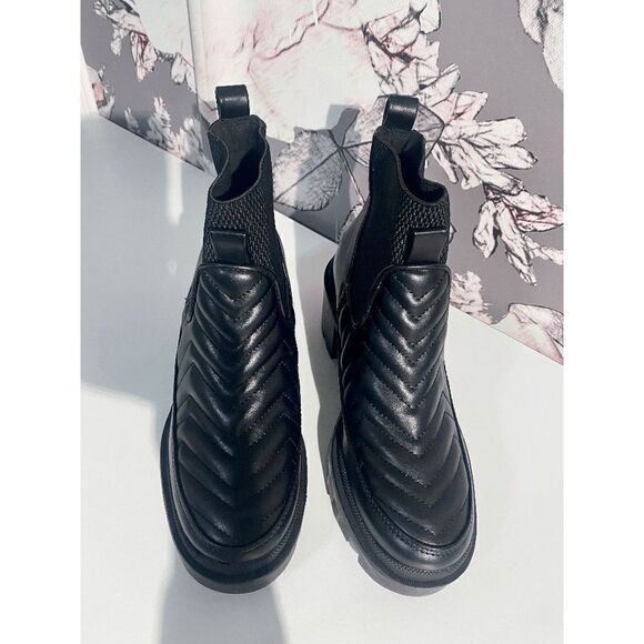 Kellparker Mia Women's Solid Slip On Chelsea Ankle Boots Black - Picture 2 of 11